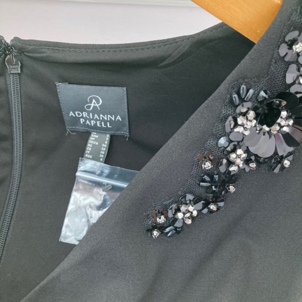 ADRIANNA PAPELL Sequined Off The Shoulder Gown - Picture 4 of 8